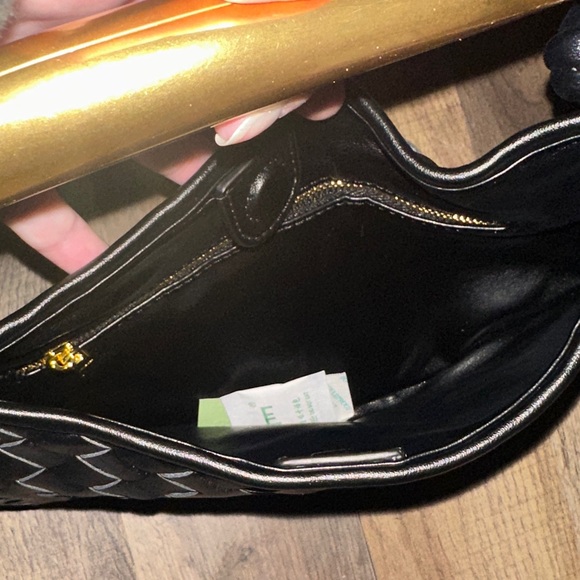 NWOT Verano Hill Black Woven Shoulder Bag - Picture 2 of 5